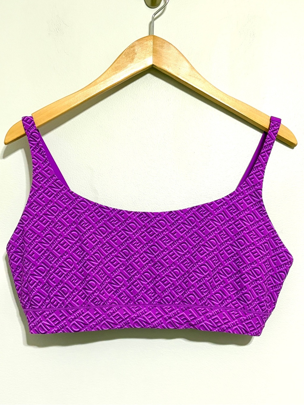 Fendi x SKIMS Purple Embossed Logo Scoop Bralette Capsule Collection Size 2X